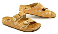 Medi Line 1633-25 žltá kvet dámske zdravotné papuče