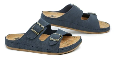 Medi Line 4123-020 navy pánské zdravotní pantofle