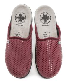 Medi Line 414 bordová bodka dámske zdravotné papuče