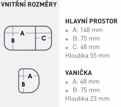 Meiho Bait Cooler 204 béžový box na nástrahy
