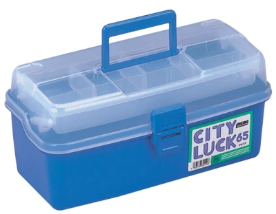 Meiho New Cityrack 65 modrá průhledná rybářská krabička