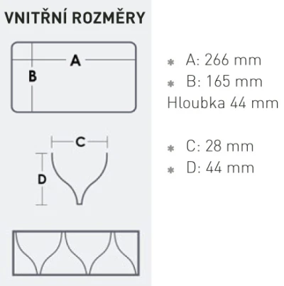Meiho Reversible 165 průhledně-černý rybářský box