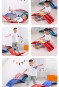 Merc sport Balanční deska Vlnky pro děti – protiskluzová tm.modrá