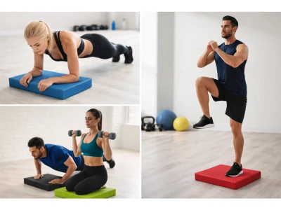 Merc sport Balanční fitness podložka TPE – modrá