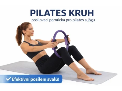 Merc sport Pilates kruh – posilovací pomůcka pro pilates a jógu 38cm fialový