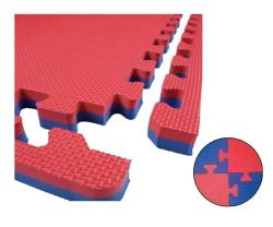 Merc sport TATAMI-podložka oboustranná na cvičení 100x100x2 cm červeno/modrá