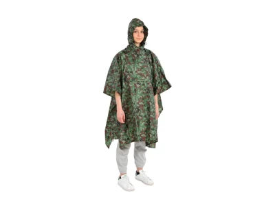 Merc sport Turistické nylonové poncho do deště – maskáčové
