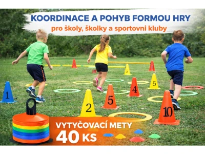 Merc sport Vytyčovací mety s výřezem – sada 40 ks