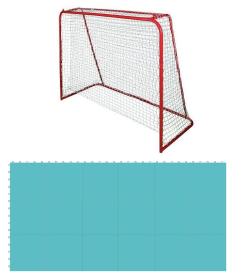 Merco 700.SA branka na florbal + My Floorball Puzzle Tréninková plocha
