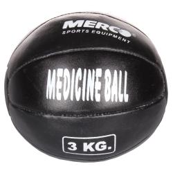 Merco Black Leather kožený medicinálny loptový lekársky míč