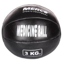 Merco Black Leather kožený medicinálny loptový lekársky závažie IBA 1 kg (VÝPREDAJ)