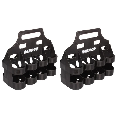 Merco Bottle Carrier 8 sada dvou plastových nosičů lahví černá