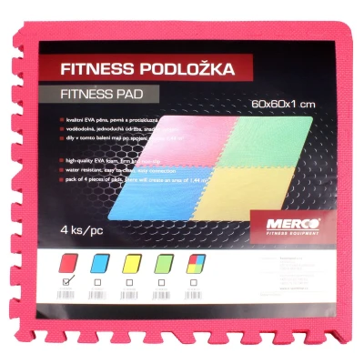 Merco Colored Puzzle fitness podložka červená