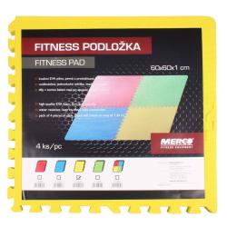 Merco Colored Puzzle fitness podložka žlutá