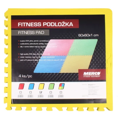 Merco Colored Puzzle fitness podložka žlutá