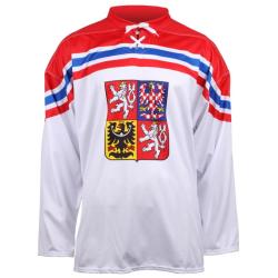 Merco ČR OH Soči 2014 replika hokejový dres - bez potlače LEN L - bielo-červená (VÝPREDAJ)