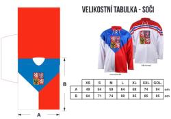 Merco ČR OH Soči 2014 replika hokejový dres - bez potisku POUZE L - bílá-červená (VÝPRODEJ)