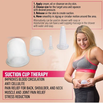 Merco Cups 4Pack masážní silikonové baňky fialová
