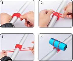 Merco Fixer upevňovací pásek na kolo červená POUZE 1 ks (VÝPRODEJ)