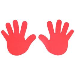 Merco Hand značka na podlahu červená