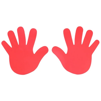 Merco Hand značka na podlahu červená