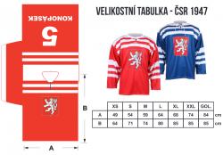 Merco hokejový dres ČSR 1947 replika - vlastní potisk