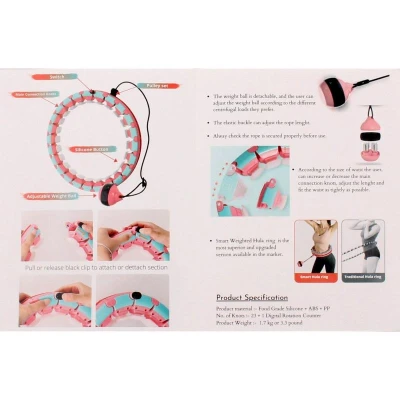 Merco Hula Hoop Smart gymnastická obruč růžová