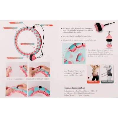 Merco Hula Hoop Smart gymnastická obruč růžová