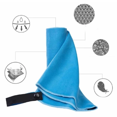 Merco Microfibre rychleschnoucí ručník 50 x 120 cm světle modrá