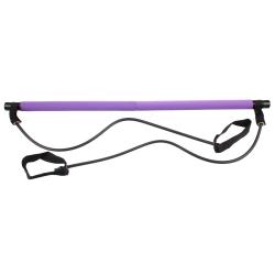 Merco Pilates Sticks posilovací tyč s gumou fialová Merco Pilates Sticks posilovací tyč s gumou fialová