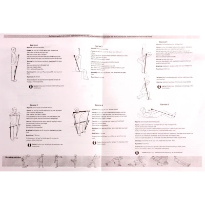 Merco Pilates Sticks posilovací tyč s gumou fialová