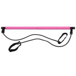 Merco Pilates Sticks posilovací tyč s gumou růžová Merco Pilates Sticks posilovací tyč s gumou růžová