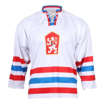 Merco hokejový dres ČSSR 1976 replika bílá - bez potisku Merco hokejový dres ČSSR 1976 replika bílá - bez potisku