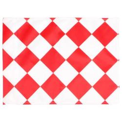 Merco Rohový praporek látka červená-bílá (VÝPRODEJ)