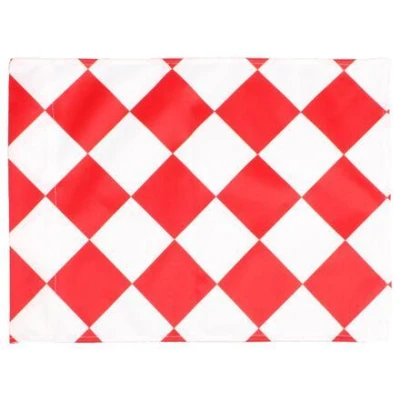 Merco Rohový praporek látka červená-bílá (VÝPRODEJ)