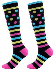 Merco Striped Dots dámské kompresní podkolenky