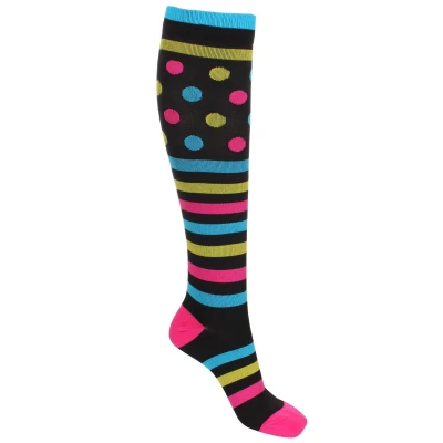 Merco Striped Dots dámské kompresní podkolenky