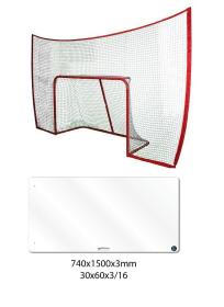 Merco Target FG skladacia bránka s bočnou sieťou + Hockey Revolution My Shoot Pad 150x75x3 cm