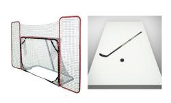 Merco Target hokejová bránka skladacia, s bočnou sieťou + Sport365 strelecká doska 300x150x0,2 cm