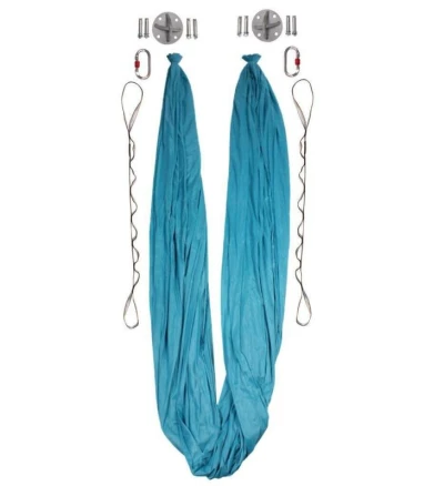 Merco Yoga Hammock síť pro jógu světle modrá