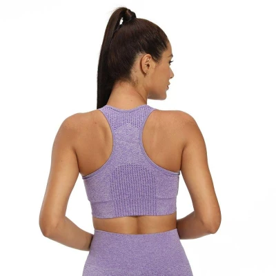 Merco Yoga Rate podprsenka na cvičení fialová