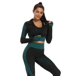 Merco Yoga Sense fitness set dámský zelená tm.