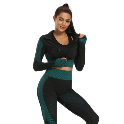 Merco Yoga Sense fitness set dámský zelená tm.