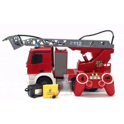 DOUBLE E RC hasičský truck Merecedes-Benz Antos s funkční stříkačkou a žebříkem 1:20