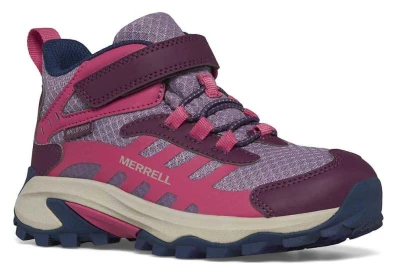 Merrell Moab Speed 2 Mid A/C WTRPF K berry dětské kotníkové turistické boty