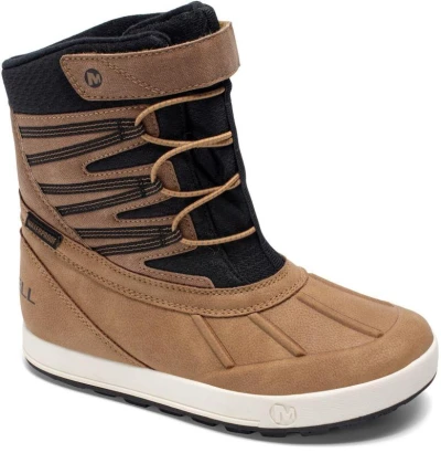 Merrell Snow Bank 5.0 WTRPF K wheat/black dětské zimní boty