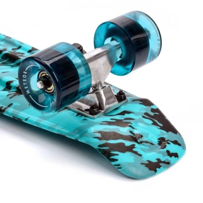 Meteor Flip Multi plastový skateboard tyrkysová