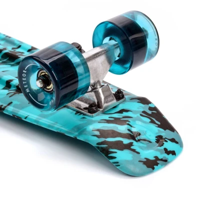Meteor Flip Multi plastový skateboard tyrkysová