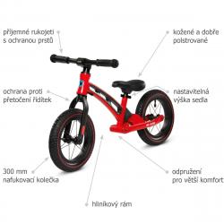 Micro Balance Bike Deluxe Red dětské odrážedlo + sleva 300,- na příslušenství