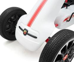 Milly Mally Dětská šlapací motokára Go-kart Abarth bílá